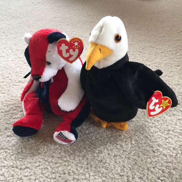 ty Other - Pair of Classic Patriotic Beanies πΊπΈ ty Other - Pair of Classic Patriotic Beanies πΊπΈ